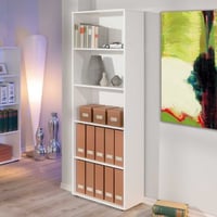 Boekenkast Parini 5 vakken - wit