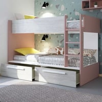 Stapelbed Fleur met bedlades - oudroze