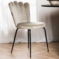 Eetkamerstoel Limhamn Light - Fluweel Beige - 42x82x44 cm