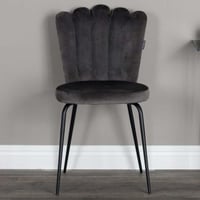 Eetkamerstoel Limhamn - Polyesterfluweel - 54x83x45 cm - Grijs