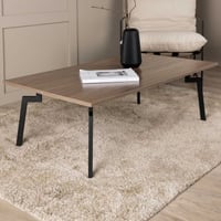 Salontafel Bethan - MDF Walnoot - 120x70cm - Zwart/Bruin