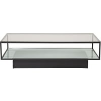 Salontafel Maglehem Venture Design - Glas / Zwart - 130x60x38 cm