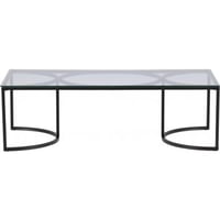 Salontafel Skanör Venture Design - Glas/Zwart - 140x70x42 cm