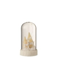 Stolp hoog led herten glas/resin wit small