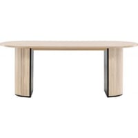 Ovale Eettafel Bianca Venture Design - Wit Fineer - 200x90 cm