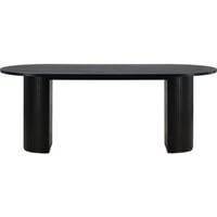 Ovale eettafel Bianca Venture Design - Fineer - 200x90 cm - Zwart
