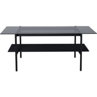 Salontafel Von Staf Venture Design - Glas/Metaal - 120x60x48 cm - Zwart