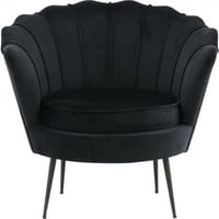 Fauteuil Calais Venture Design - Zwart fluweel - 77x76x83 cm