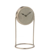 Klok retro ijzer zilver large