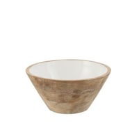 Kom mango hout wit medium
