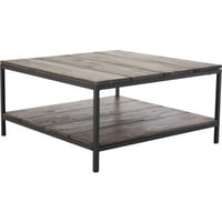 Salontafel Padang Venture Design - Teak & Zwart staal - 80x80x40cm