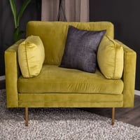 Fauteuil Boom - Fluweel Lentegroen - 90x88x110 cm