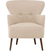 Eenpersoonsbank Lincoln Venture Design - Beige Bouclé - 77x68x85 cm