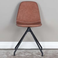 Eetkamerstoel Polar - Bruin PU Draaibaar - 54x88x44cm