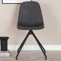 Eetkamerstoel Polar - Zwart PU - 54x88x44 cm