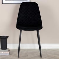 Eetkamerstoel Polar - Velours - 53x88x46 cm - Zwart