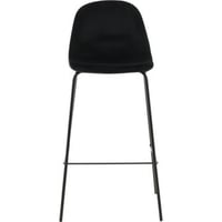 Barstoel Polar Venture Design - Zwart Fluweel - 43x105x42 cm