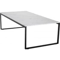 Salontafel Estelle Venture Design - Marmer Wit - 120x60x36cm - Mat Zwart