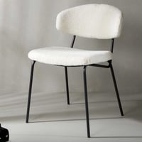 Eetkamerstoel Chico Venture Design - Staal/Wit Boulè - 59x79x50 cm 