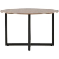 Ronde eettafel Durango Venture Design - MDF Walnoot - Ø 120 cm - Zwart