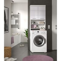 Wasmachine Opbouwkast Scout Xonox - Wit Hoogglans - 63x191x24 cm