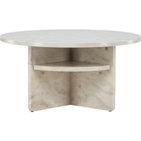 Salontafel Ålesund Venture Design - MDF Marmerlook - Ø85cm - Beige