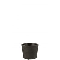 Bloempot bar cement zwart small