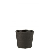 Bloempot bar cement zwart medium