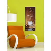 Clock Art Decoratieve canvas wandklok | Houten lijst | 30 x 70 cm