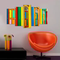 Melody Decoratief MDF schilderij (5 stuks) | 100% MDF | 110 x 60 cm