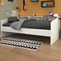 Kinderbed Sleep 90x200cm met opbergruimte - wit/eikdecor