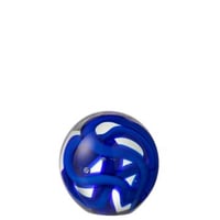 Presse papier slinger glas blauw medium