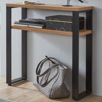 Bijzettafel | 70 x 28 x 75 cm | Anthracite Oak-design