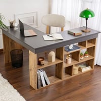 Bureau Vesper - 100% MELAMINE - Antraciet - 72 x 120 x 130 cm