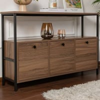 Sidetable Solace - 100% MELAMINE - Walnoot - 77 x 30 x 120 cm