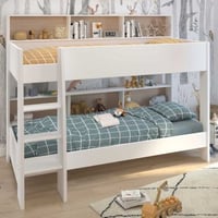 Parisot stapelbed Leo - wit/eiken - 90x200 cm