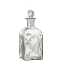 Karaf chloe vierkant glas transparant/goud
