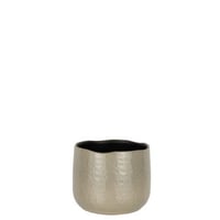 Bloempot patroon keramiek lichtgrijs medium