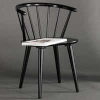 Eetkamerstoel Bobby - Zwart Rubberhout - 53x76x55 cm