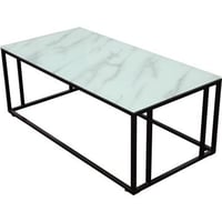 Salontafel Rock 2.0 Venture Design - Glasmarmer - 120x60x45 cm - Wit