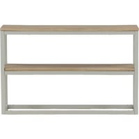 Dubbele Bijzettafel Rise Venture Design - Papierlaminaat - 110x30x70 cm - Grijs/Naturel