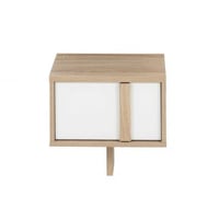 Wandnachtkastje Alto 1 lade - sonoma eik/wit