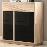 Commode Alto 89cm, 4 lades - sonoma eik/zwart