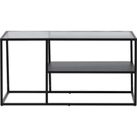 Salontafel Campinas Venture Design - Staal en Glas - 60x90x45 cm - Zwart