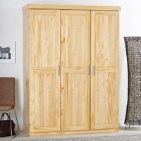 Kledingkast Leon 140cm met 3 deuren - dennenhout