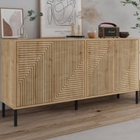 Sidetable Evolet - 100% MELAMINE - Saffier Eiken - 150 x 75 x 36 cm