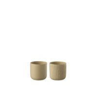Bloempot gen keramiek beige extra extra small assortiment van 2