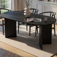 Sablin Eettafel | 100% MELAMINE | Hout Zwart