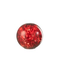 Bal led gevlekt glas rood/zwart