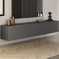 TV-meubel West - 100% MELAMINE - Antraciet - 150 x 30 x 32 cm